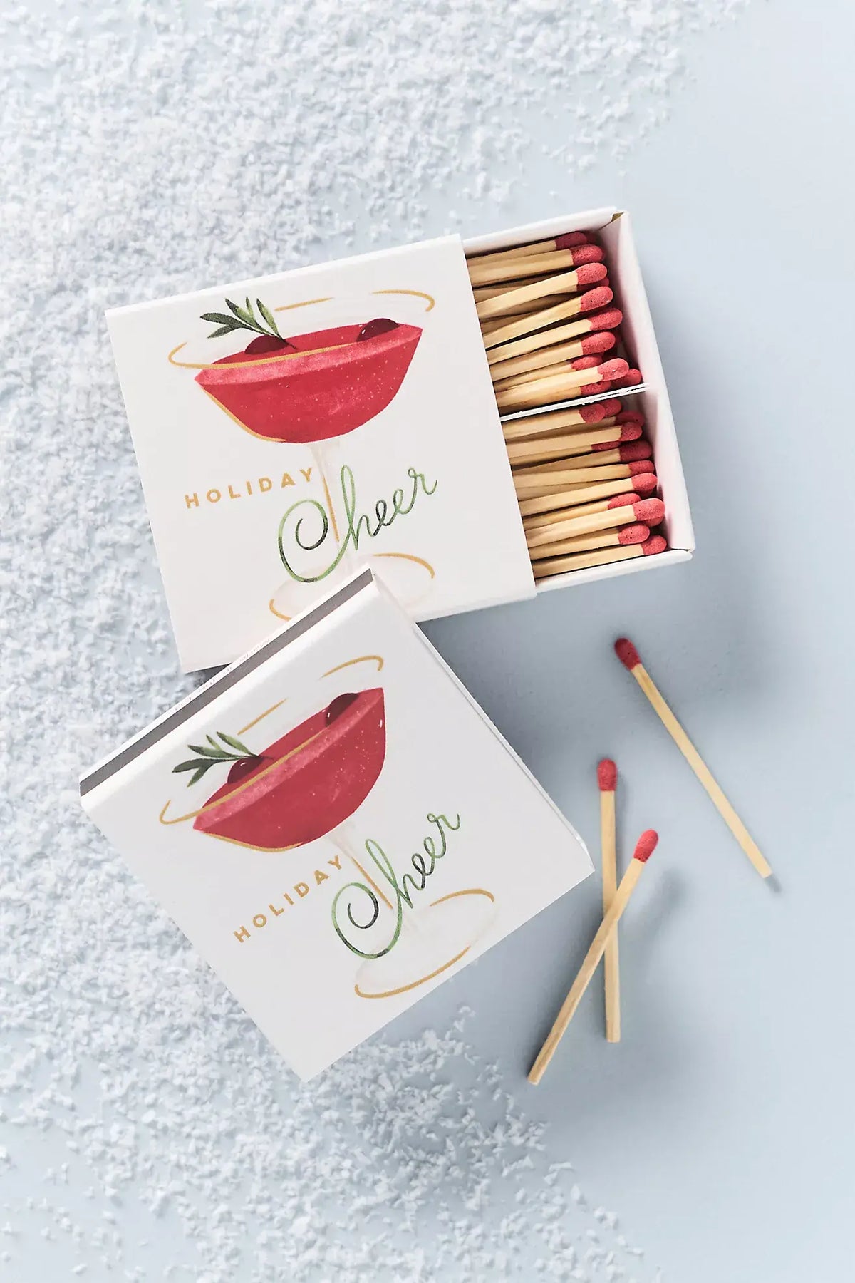 Cheers Holiday Cocktail Matches | Holiday Candle Decor