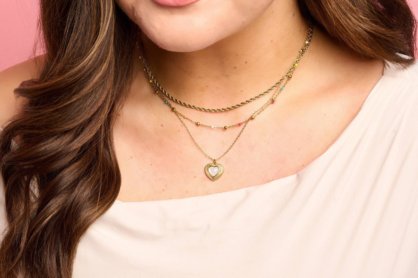 Phoebe Colorful Gold Ball Necklace