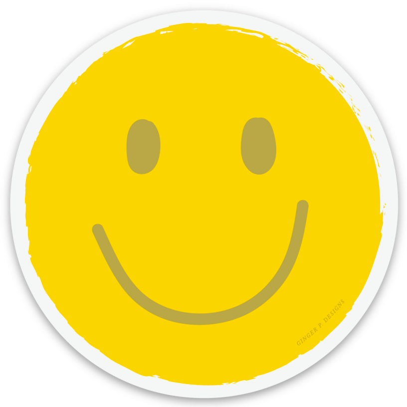 Smiley Face Vinyl Sticker