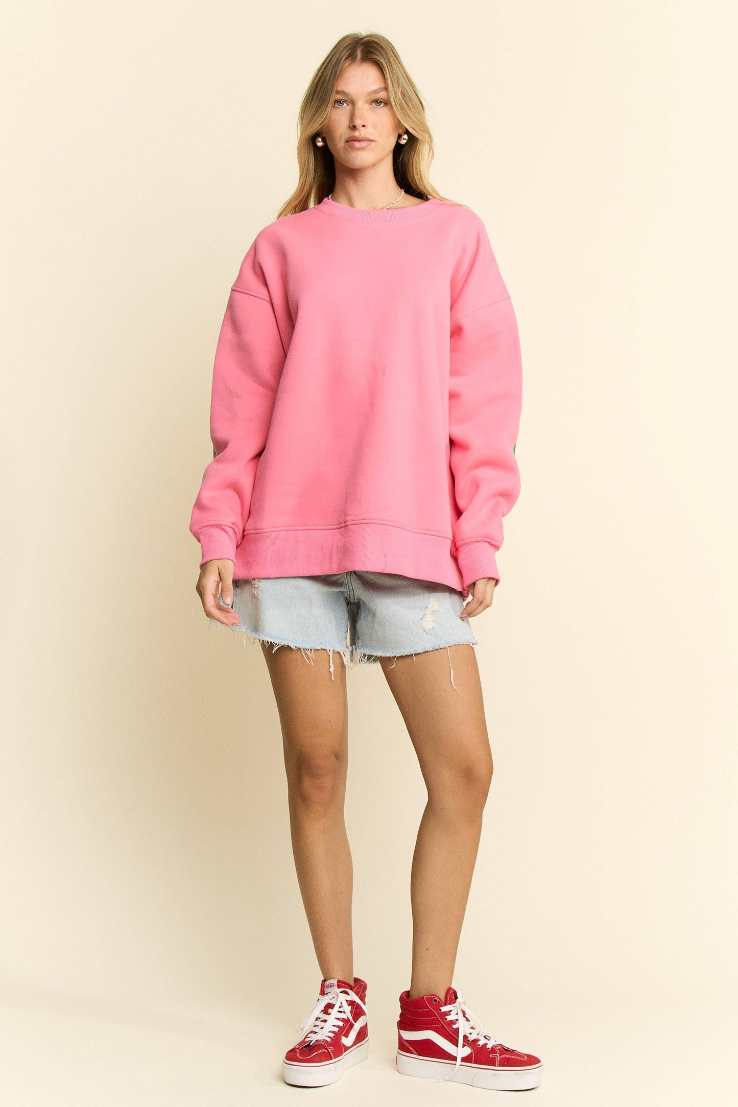 Be Yourself Love Yourself Printed Oversized Sweatshirt