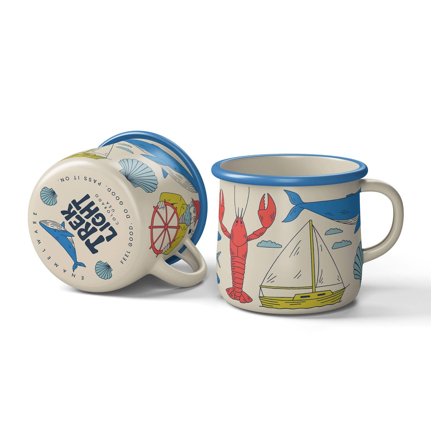 Enamel Coffee & Camp Mug | Salty Seas