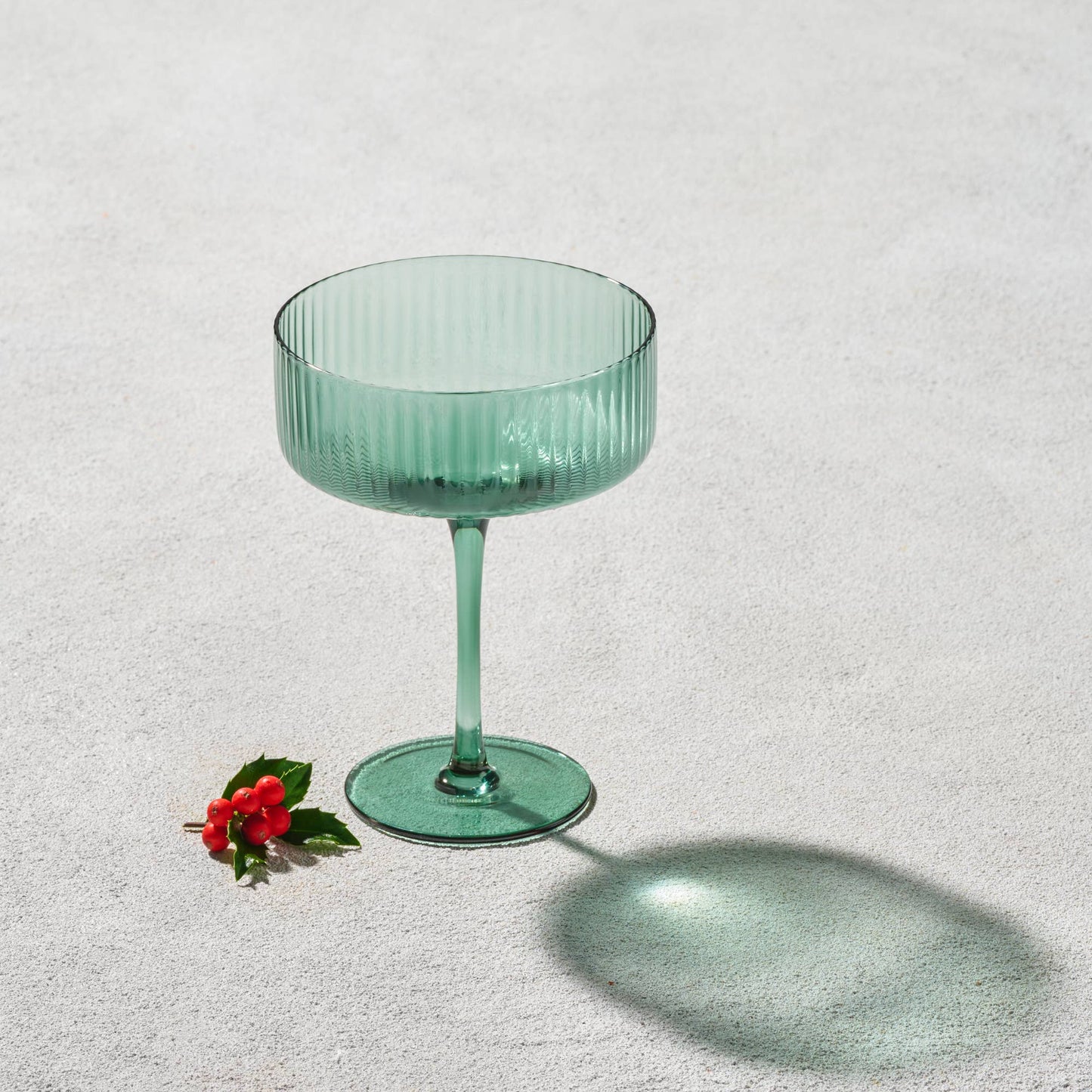2 Pack Vikko Decor - Malibu, Ribbed Glass, Green