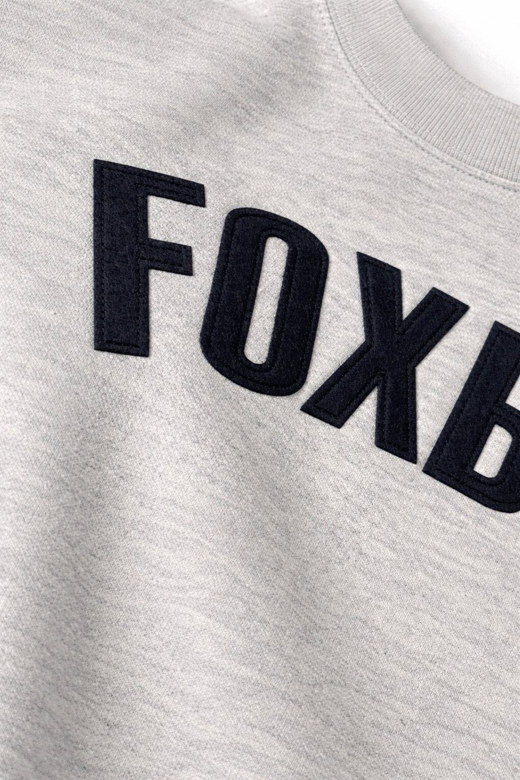Foxboro Letterman -Felt Crewneck Sweatshirt