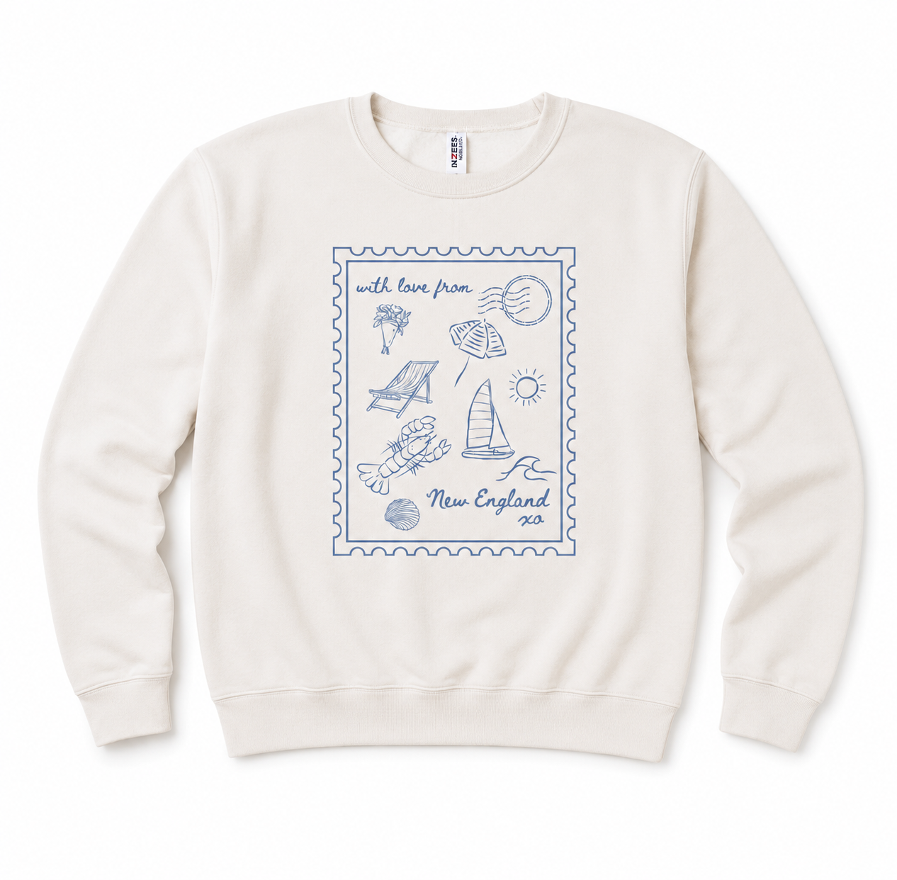 With Love From New England Coastal Crewneck Sweatshirt