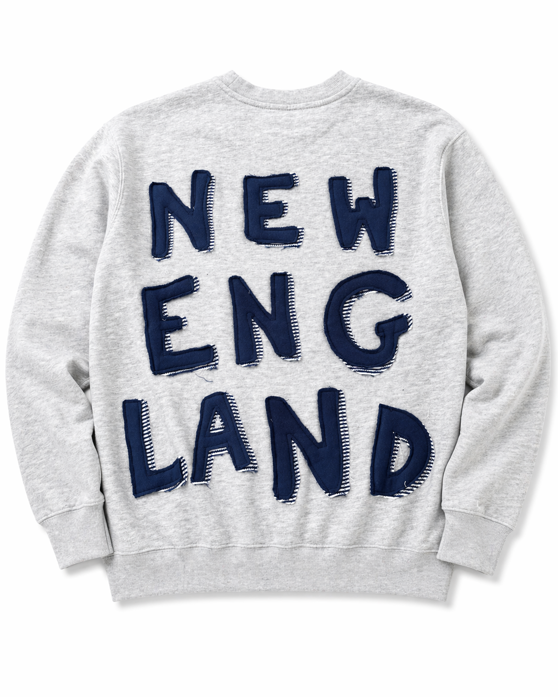 Hand Cut New England Applique - Crew Grey