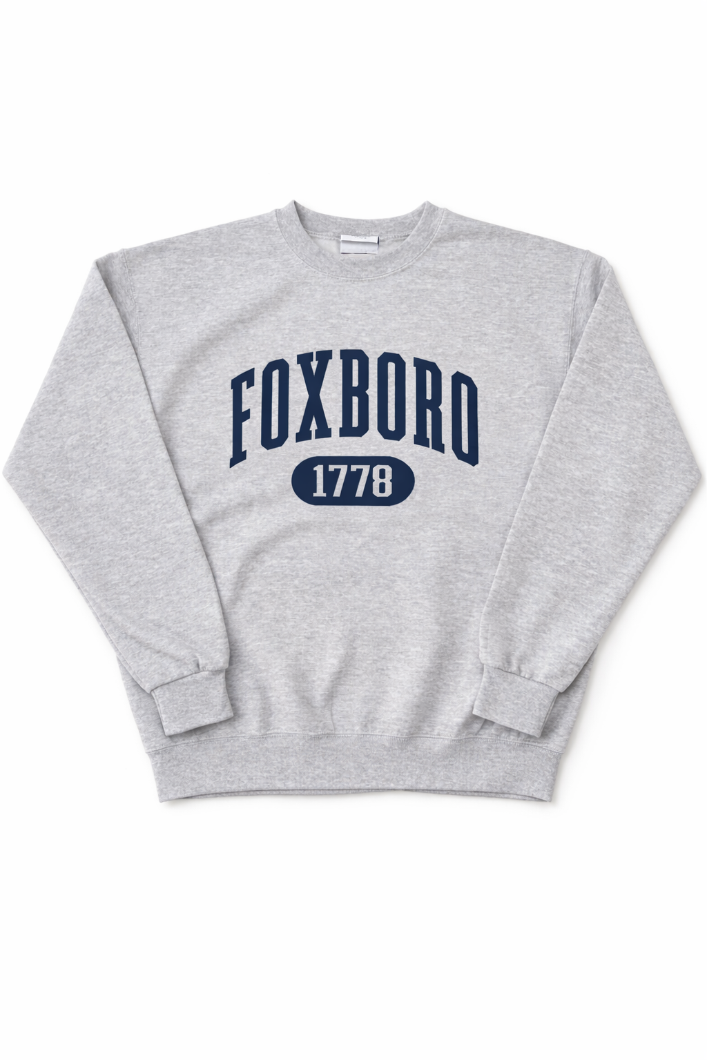Foxboro Collegiate Grey Champion Crewneck -