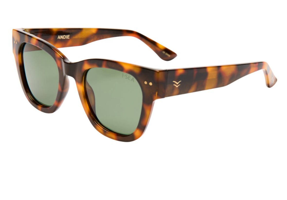 ANDIE Tort/Green Sunglasses