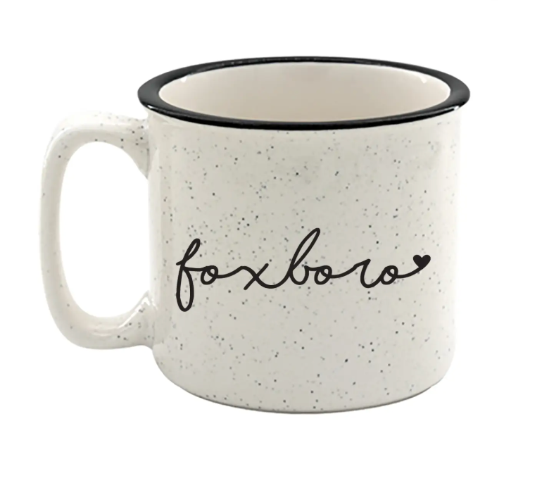 Foxboro Camper Mug -18 oz- Cursive Heart