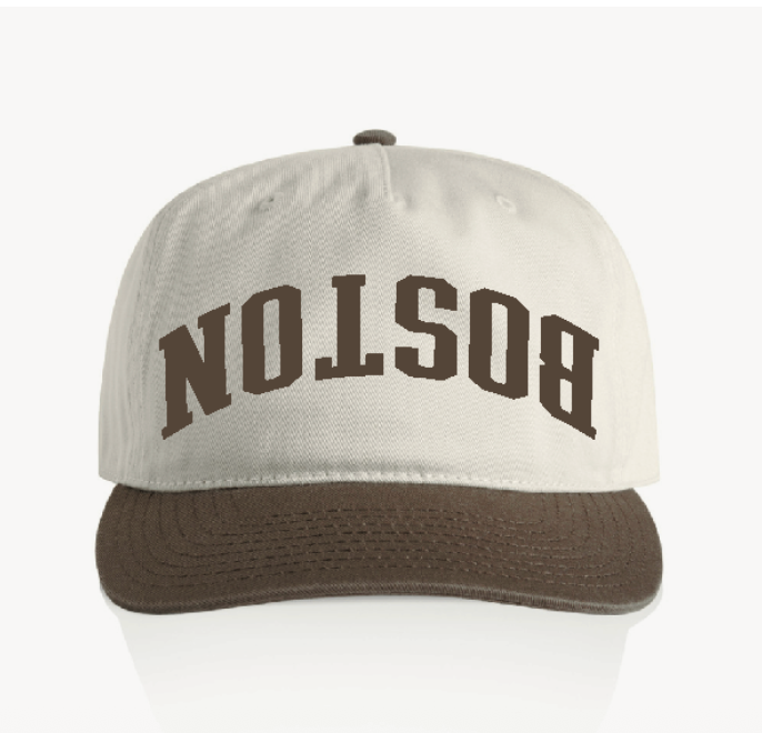 Boston Upside Down Vintage Five Panel Low Crown Relaxed Fit