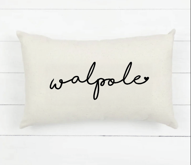 PRE-ORDER! Lumbar Pillow -Walpole w/Heart