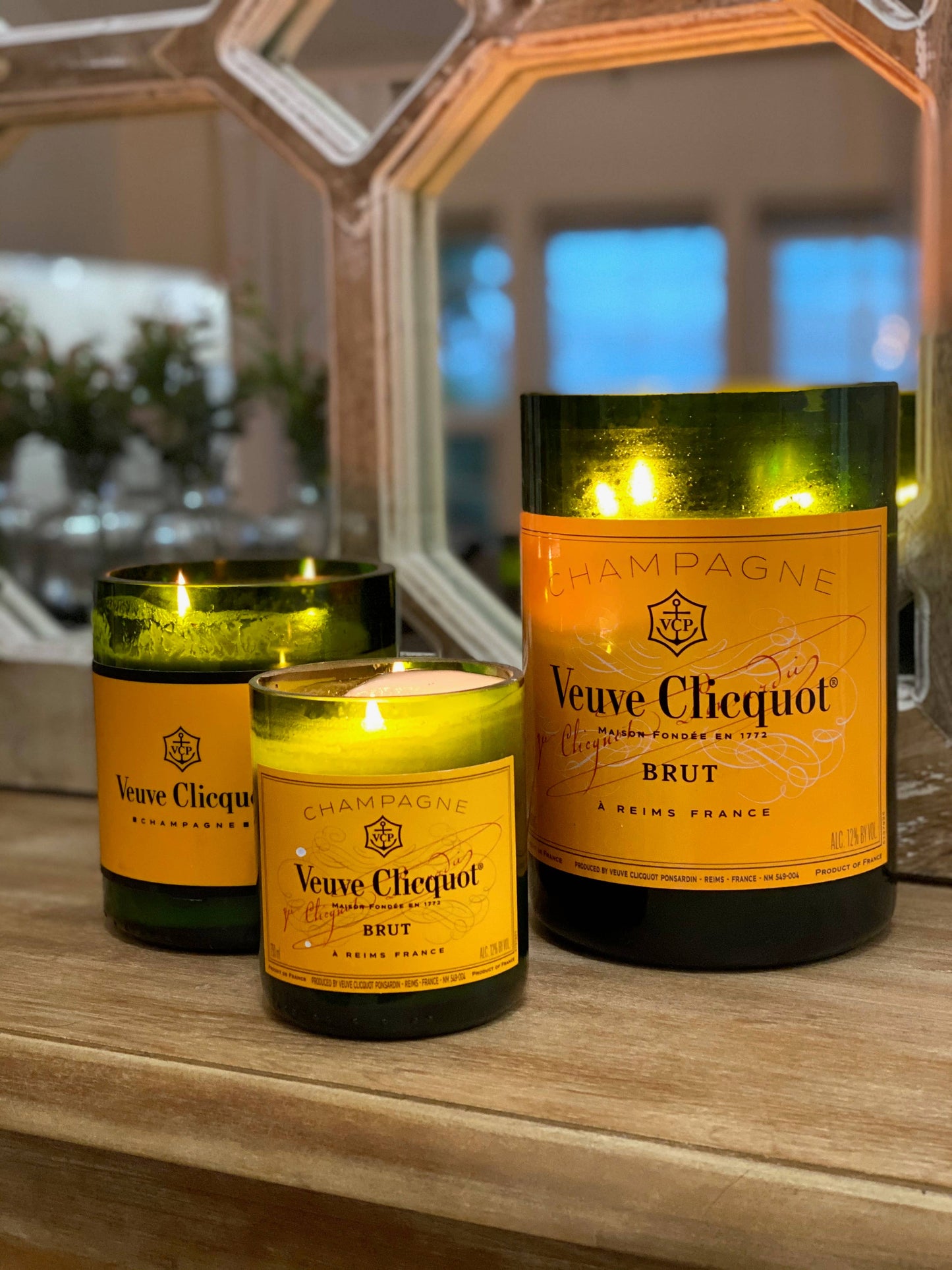 Recycled Veuve Novelty Candle