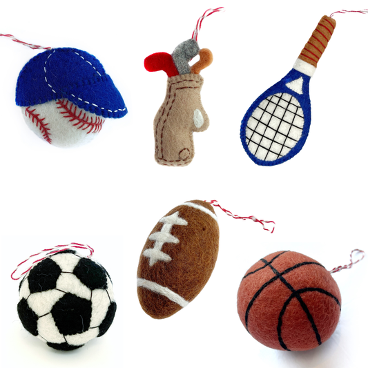 Sport Felt Wool Christmas Ornaments