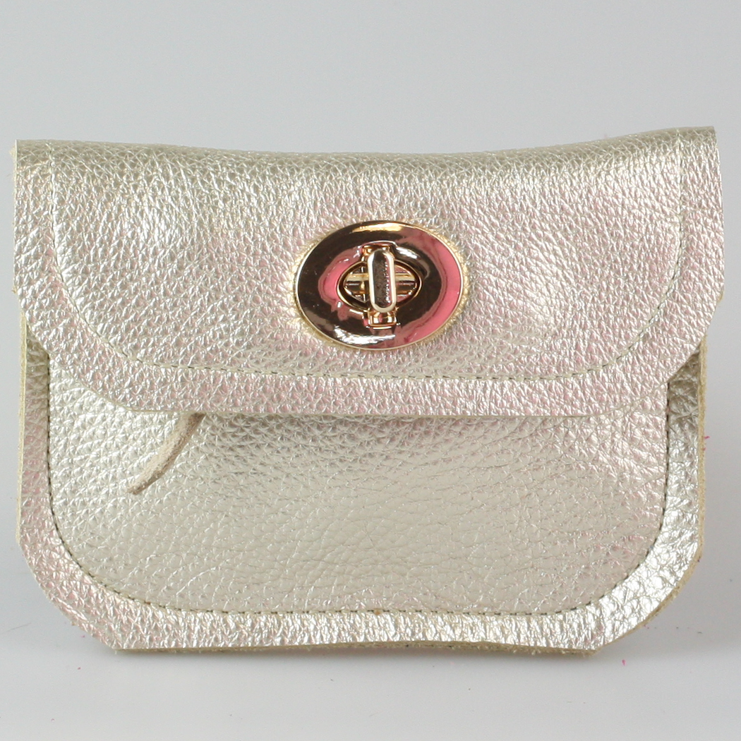 The Turnlock Metallic Leather Wallets: 2sizes!