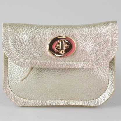 The Turnlock Metallic Leather Wallets: 2sizes!