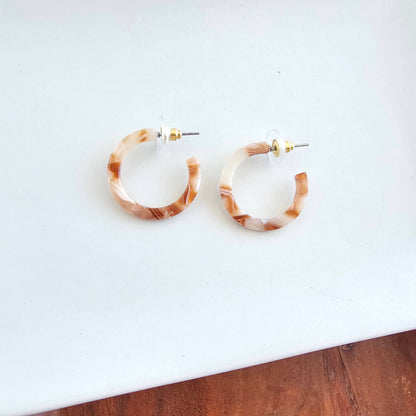 Cam Mini Hoops - Rust // Jewelry, Earrings, Fall