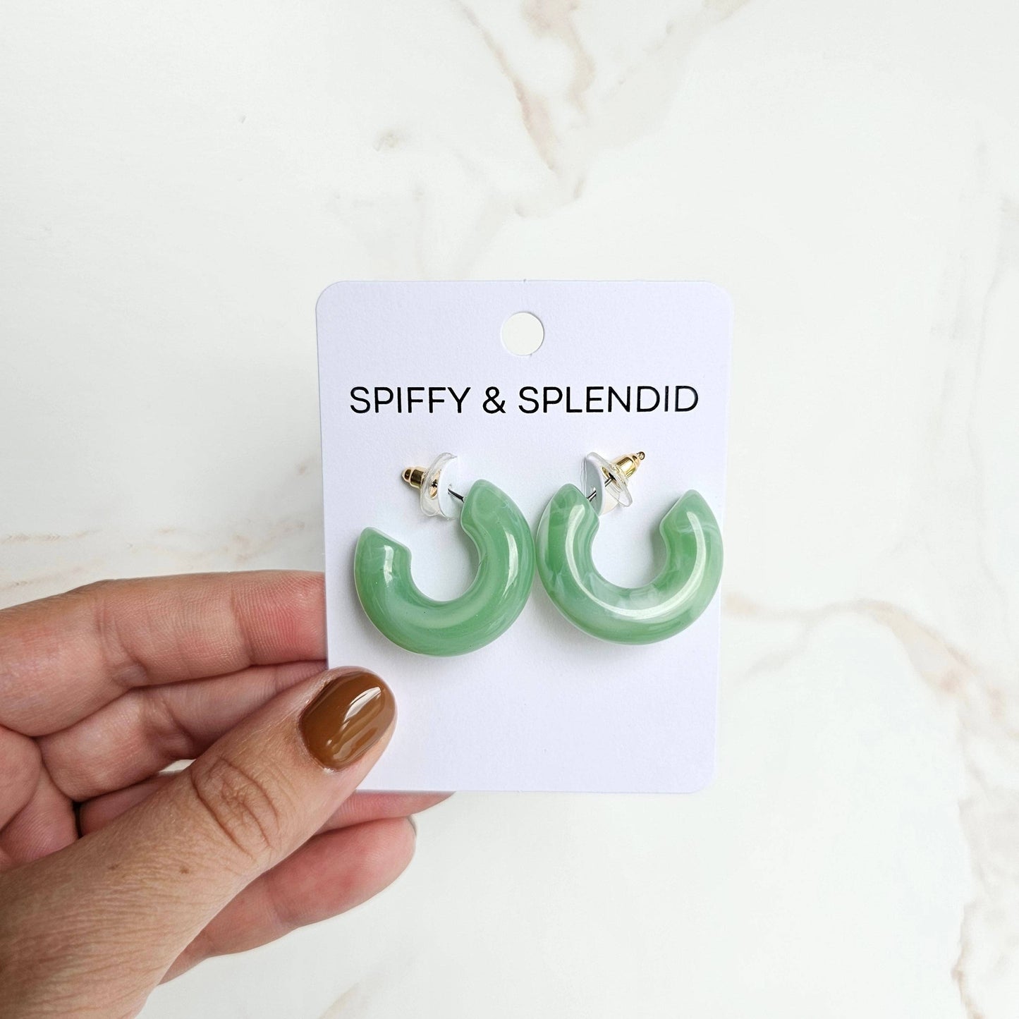 Chloe Hoops - Sage // Jewelry, Earrings, Fall