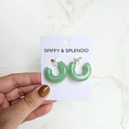 Chloe Hoops - Sage // Jewelry, Earrings, Fall