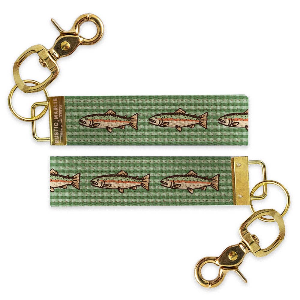 Fish Gingham Keychain | Unisex Keychain | Fishing Gift