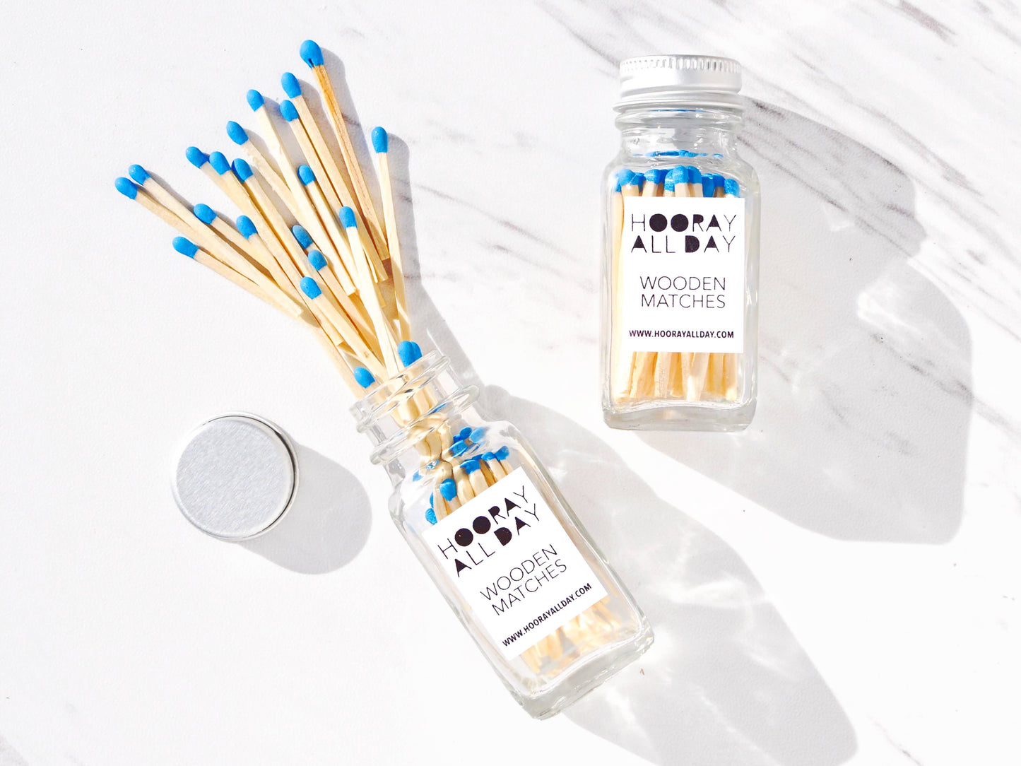 Colorful Wooden Matches In Little Glass Bottle - New Colors!