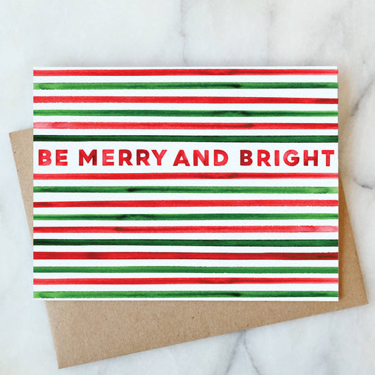 Be Merry and Bright Greetings Card | Holiday Christmas Card
