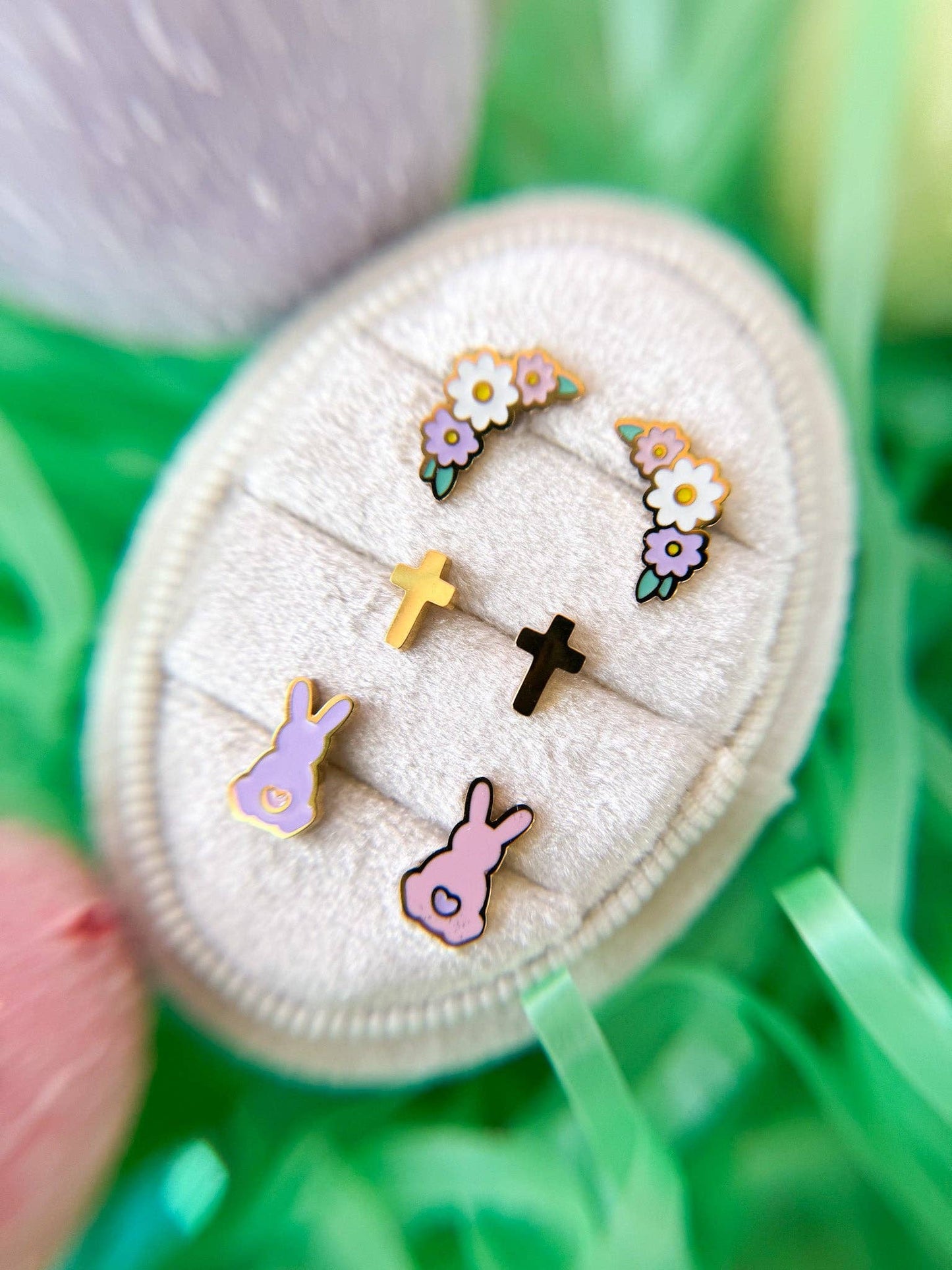 Tiny Cross Stud Earrings