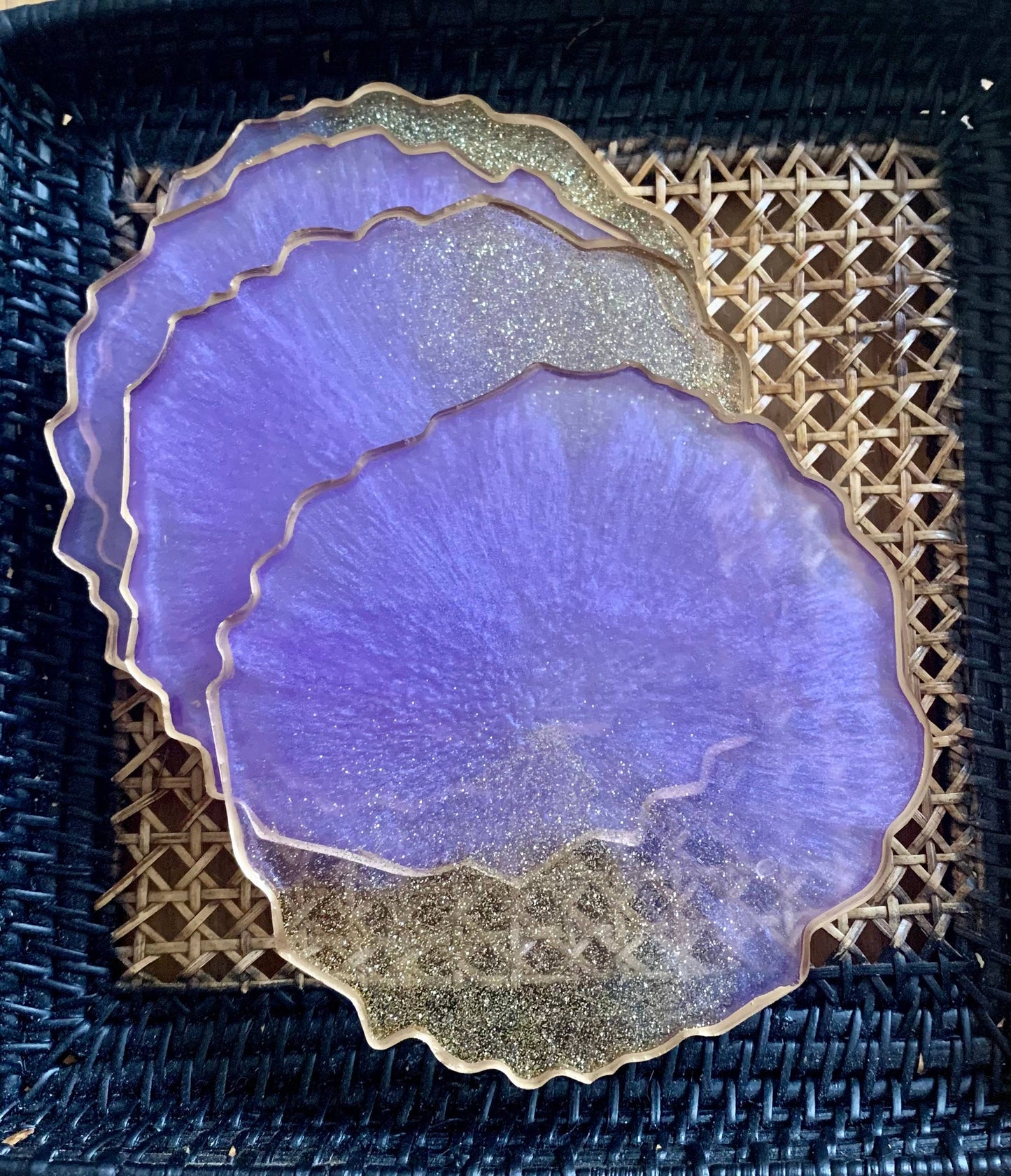 Round Glitter Coasters