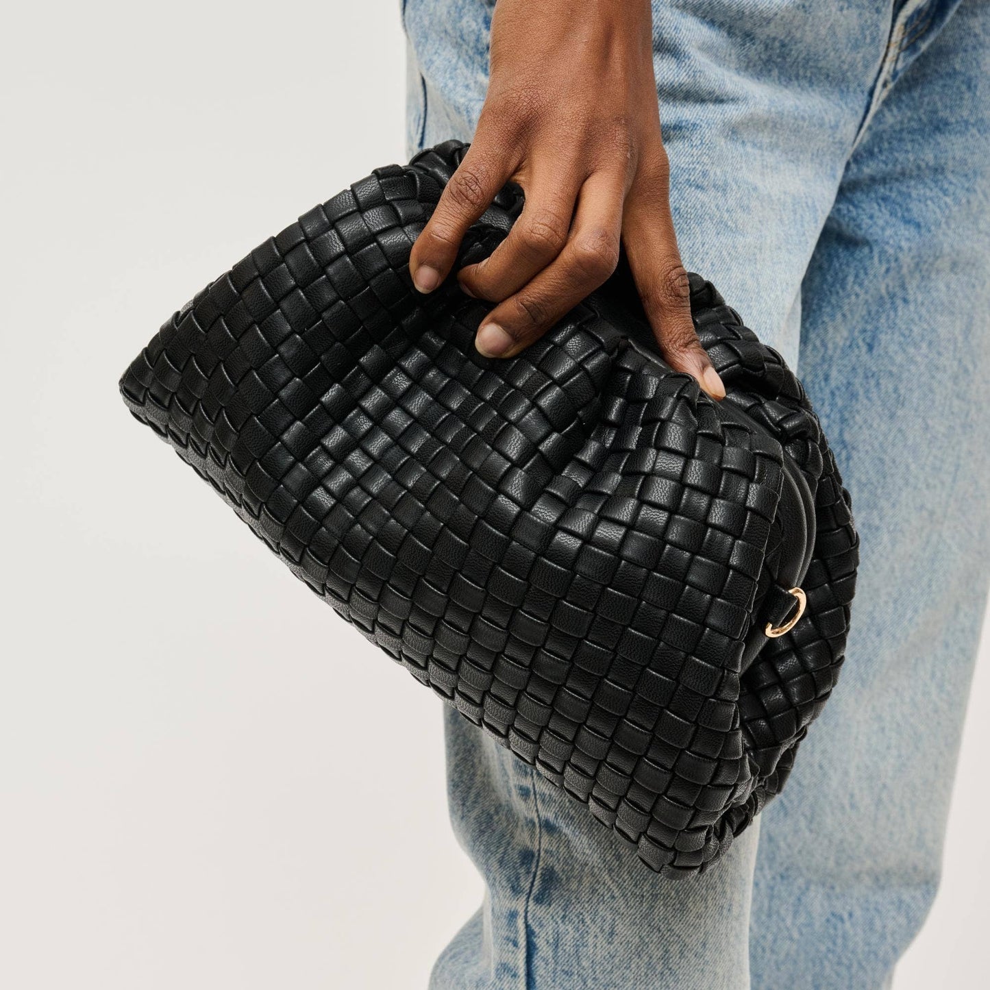 Tate Woven Frame Clutch