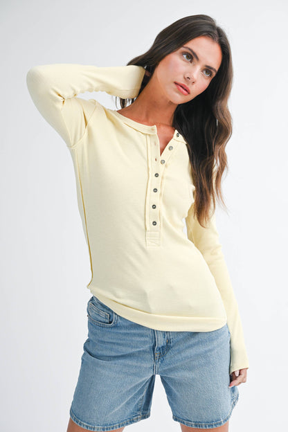 Henley Long Sleeve Top