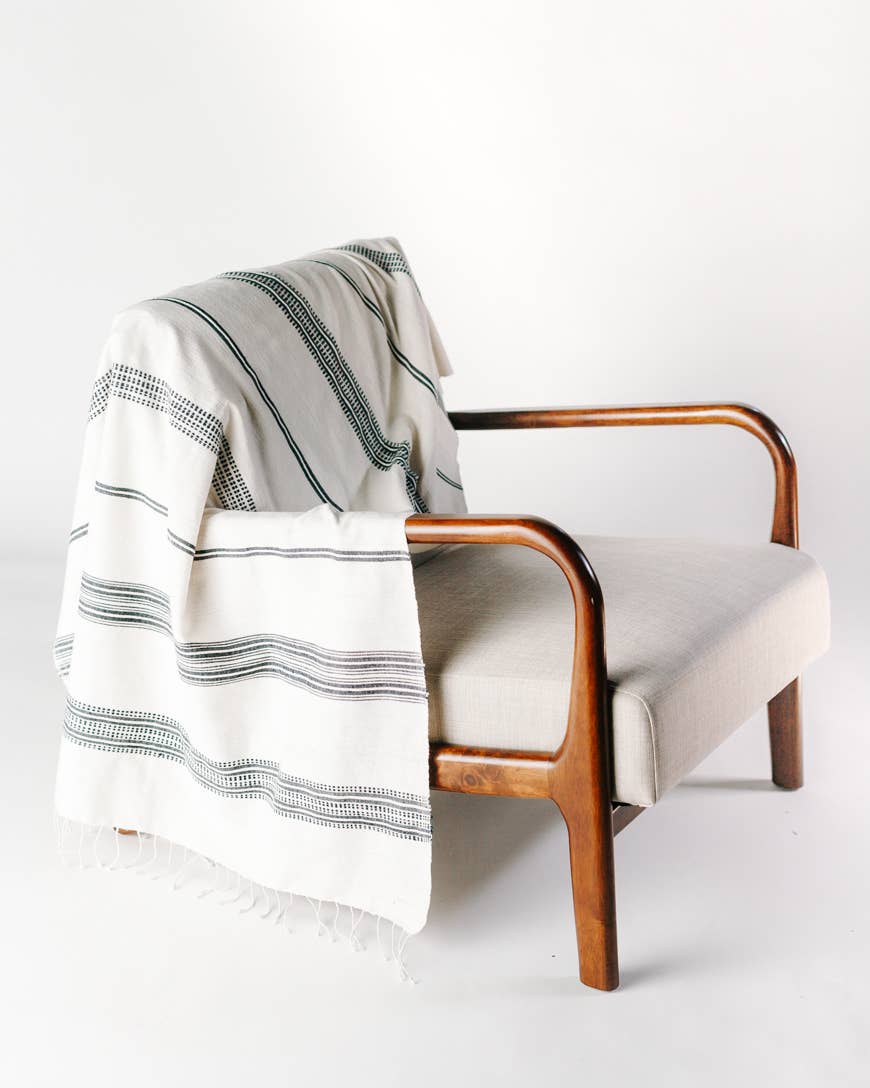 Aden Cotton Throw Blanket | Handwoven in Ethiopia