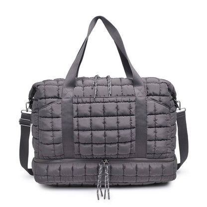 Globetrotter Quilted Nylon Puffer Travel Weekender