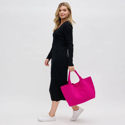 Sky's The Limit - Large Woven Neoprene Tote