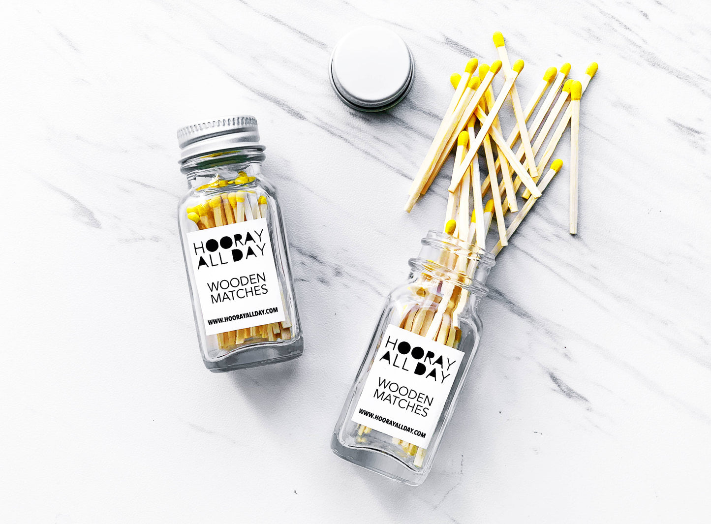 Colorful Wooden Matches In Little Glass Bottle - New Colors!