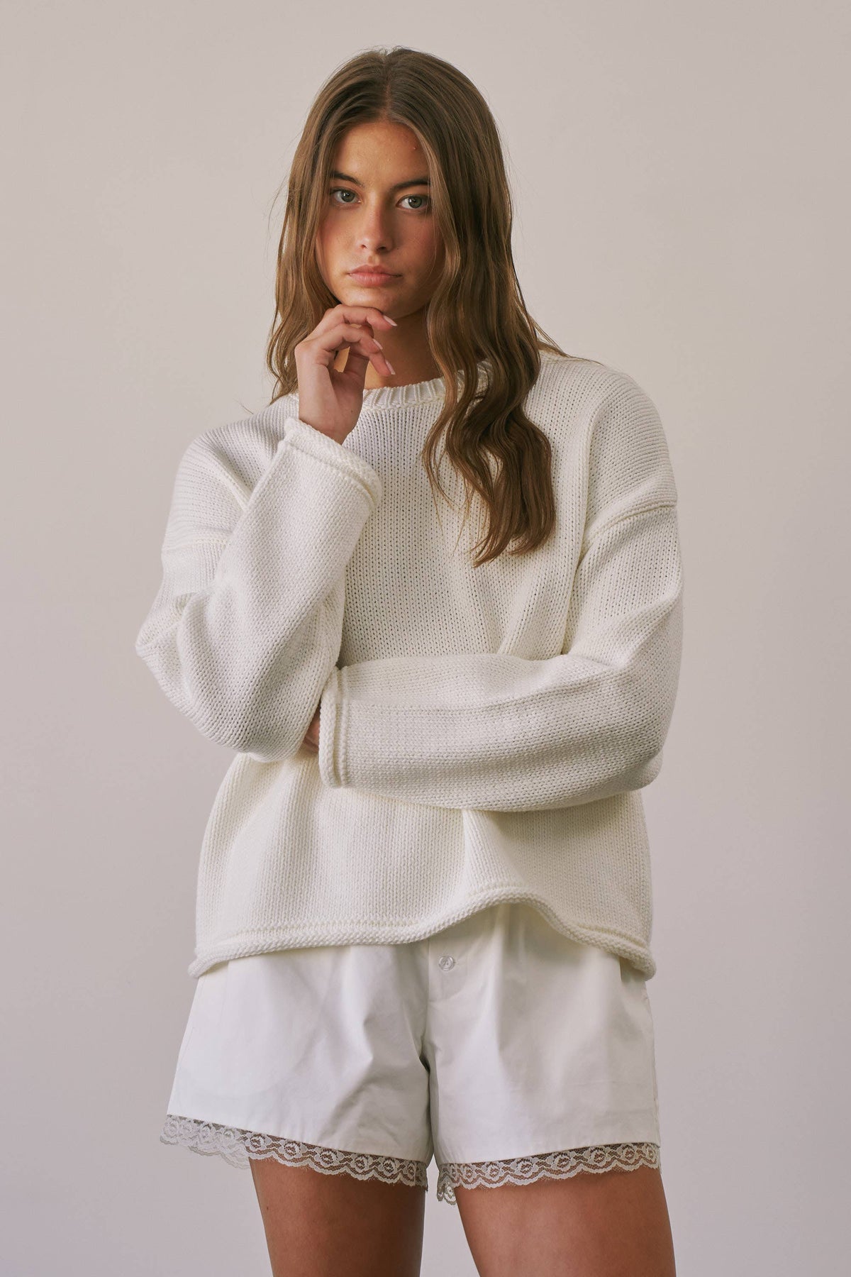 CSW4033 Hudson Cotton Crewneck Sweater