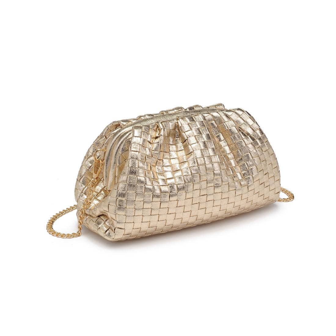 Tate Woven Frame Clutch