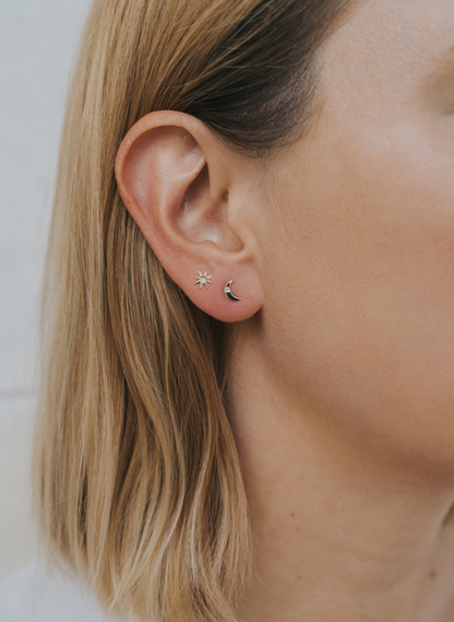 Complements - Sun & Moon - Gold Earrings