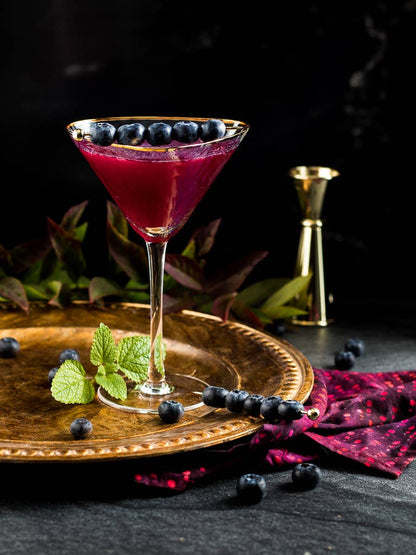 2 Pc Handmade Hammered Martini Glasses