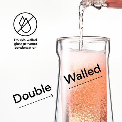 Glass Flute - 7oz Double Pack - Prism