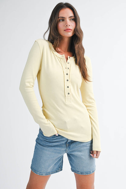 Henley Long Sleeve Top