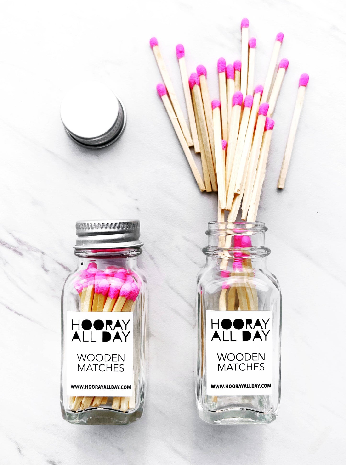 Colorful Wooden Matches In Little Glass Bottle - New Colors!