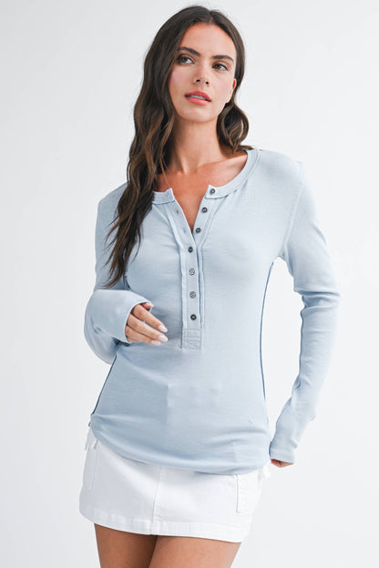 Henley Long Sleeve Top