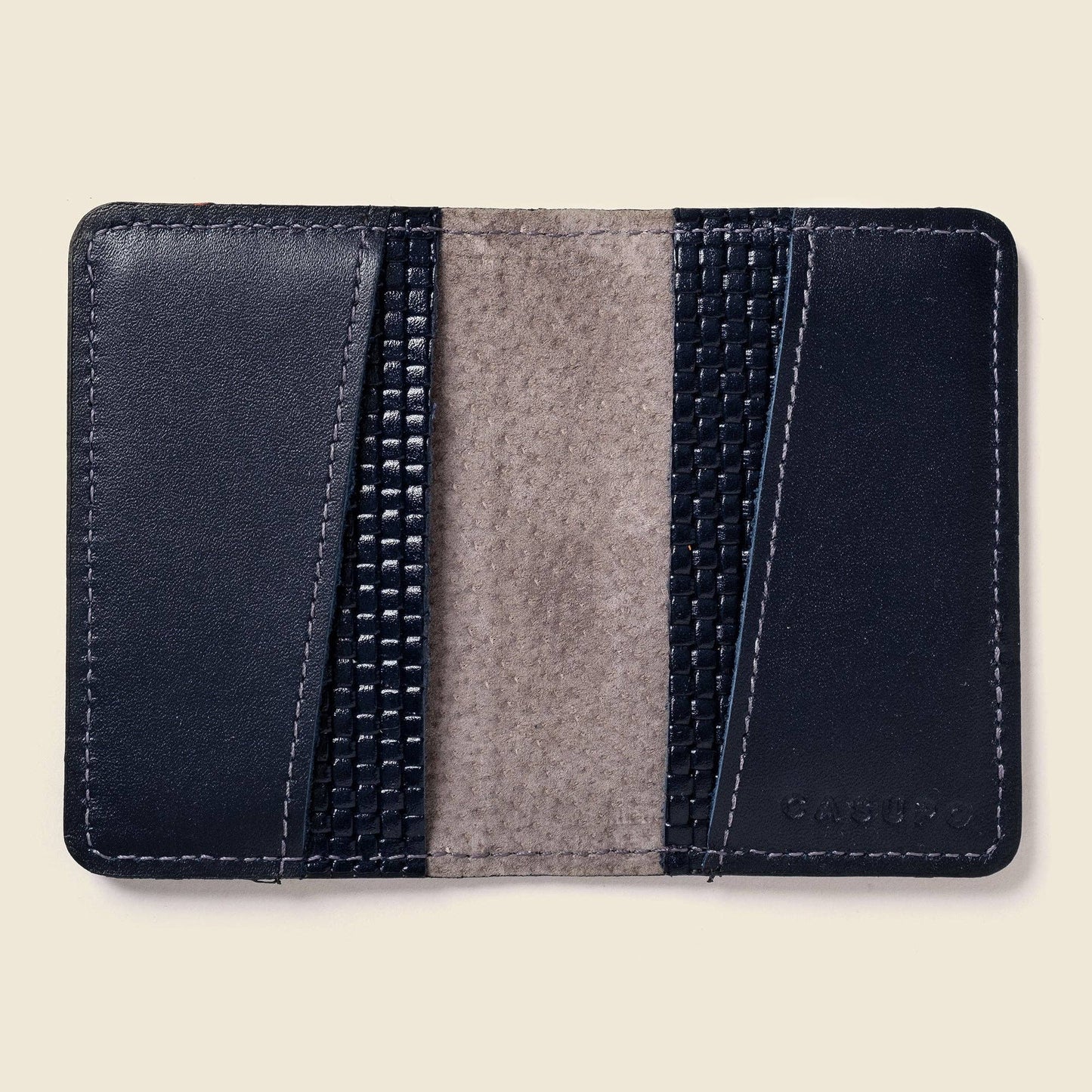 Navy Men's Leather Bifold Wallet – RFID
