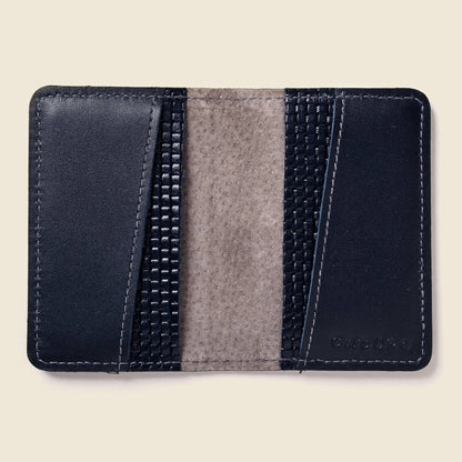 Navy Men's Leather Bifold Wallet – RFID