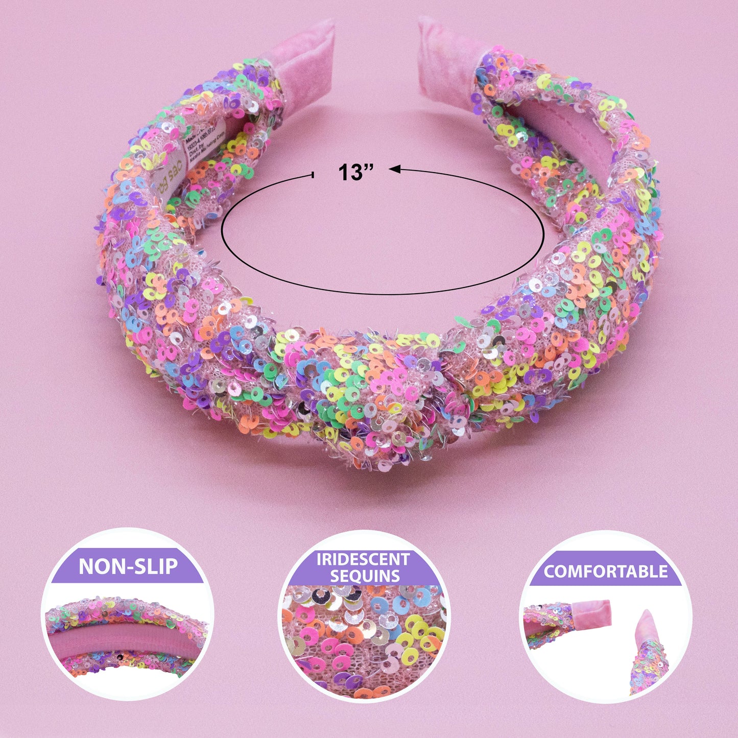 Kids Knot Headband - Sequin Knotted Hair Band Accessories