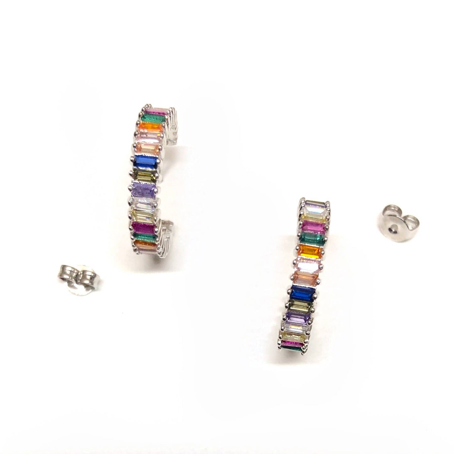 Rainbow Shimmer Hoops