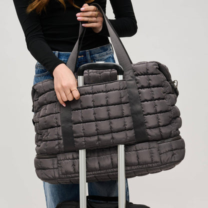Globetrotter Quilted Nylon Puffer Travel Weekender