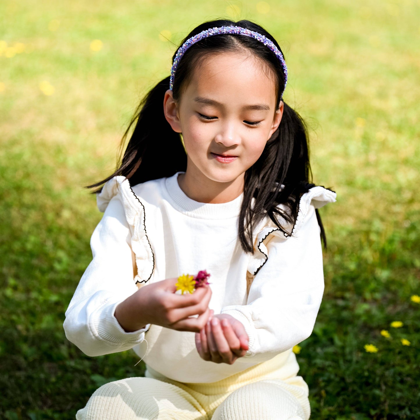 Thin Sequin Headband - Non Slip Hair Accessories for Kids