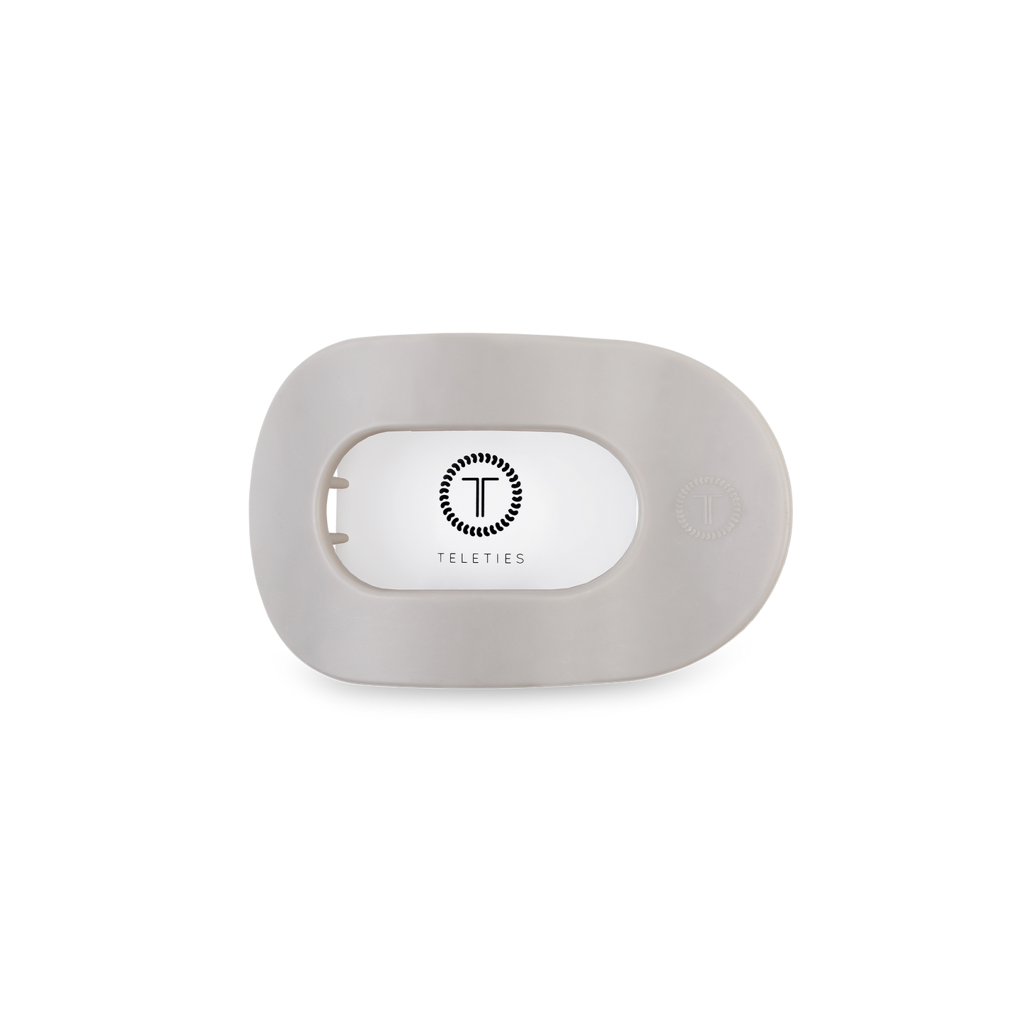 Round Flat Hair Clip | Small | Silver Flames