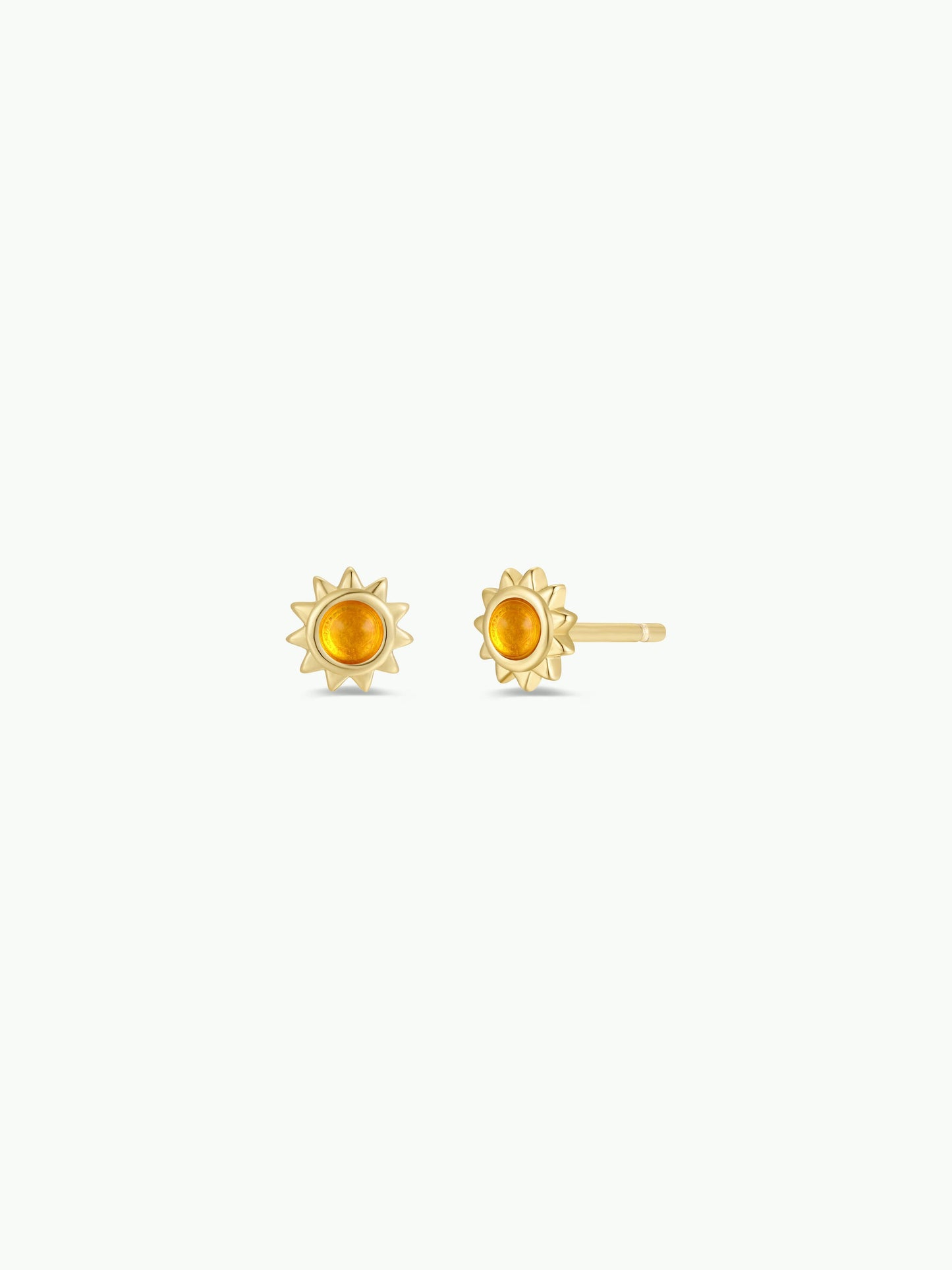 Sun Stud - Amber - Earrings