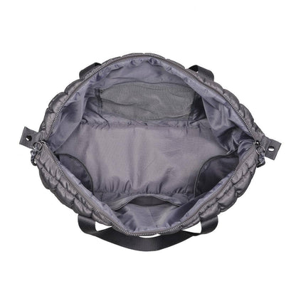 Globetrotter Quilted Nylon Puffer Travel Weekender