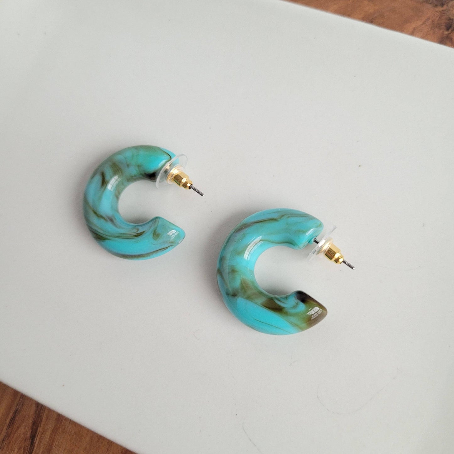 Chloe Hoops - Turquoise // Jewelry, Earrings